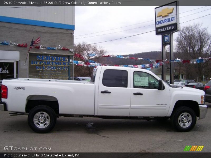 Summit White / Ebony 2010 Chevrolet Silverado 3500HD LT Crew Cab 4x4