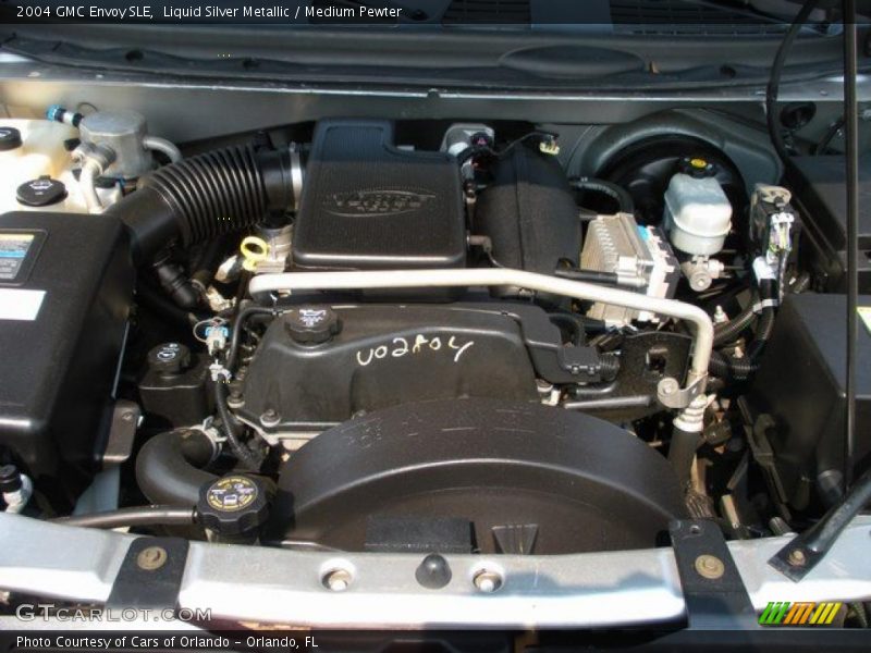 Liquid Silver Metallic / Medium Pewter 2004 GMC Envoy SLE