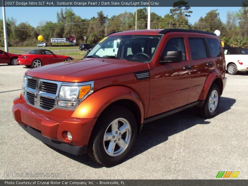 Sunburst Orange Pearl / Dark Slate Gray/Light Slate Gray 2007 Dodge Nitro SLT 4x4