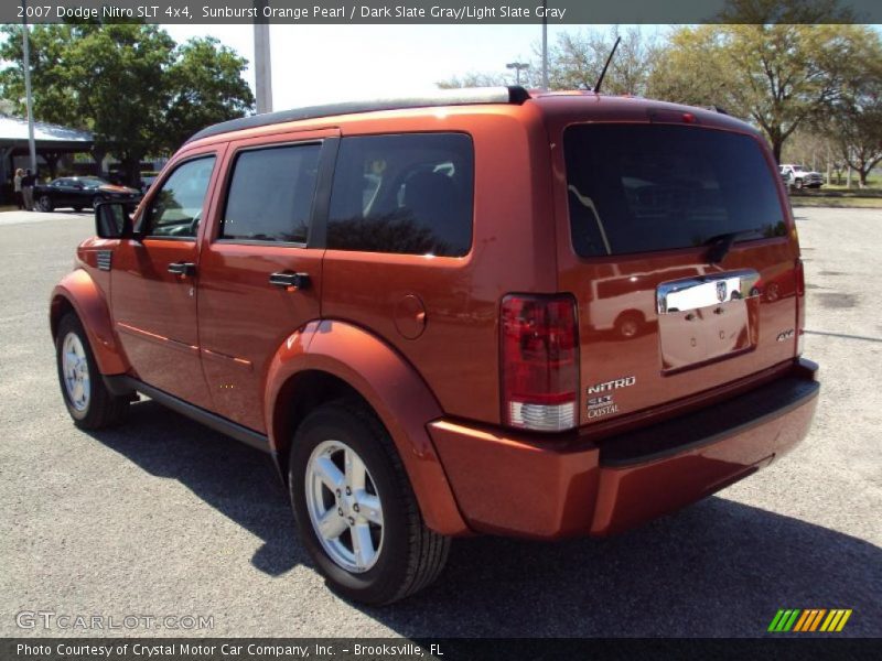 Sunburst Orange Pearl / Dark Slate Gray/Light Slate Gray 2007 Dodge Nitro SLT 4x4