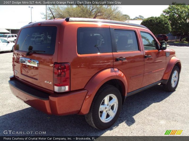 Sunburst Orange Pearl / Dark Slate Gray/Light Slate Gray 2007 Dodge Nitro SLT 4x4