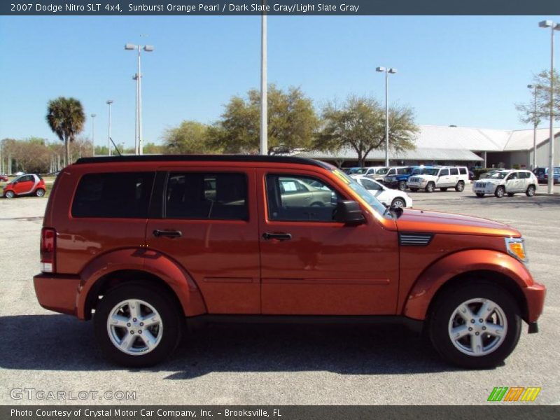 Sunburst Orange Pearl / Dark Slate Gray/Light Slate Gray 2007 Dodge Nitro SLT 4x4