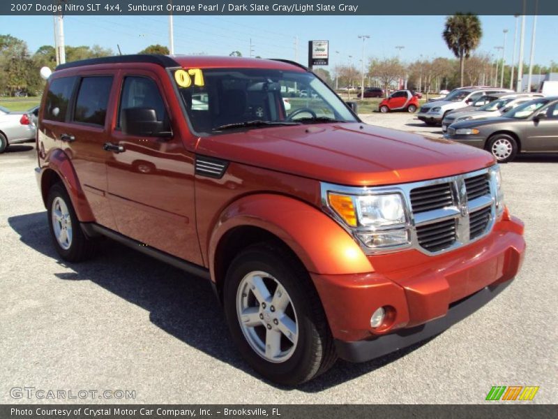 Sunburst Orange Pearl / Dark Slate Gray/Light Slate Gray 2007 Dodge Nitro SLT 4x4
