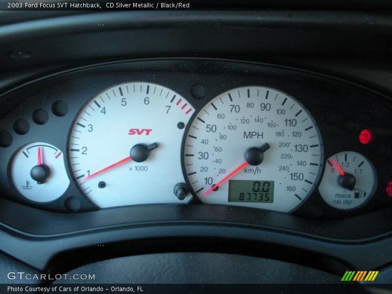 CD Silver Metallic / Black/Red 2003 Ford Focus SVT Hatchback