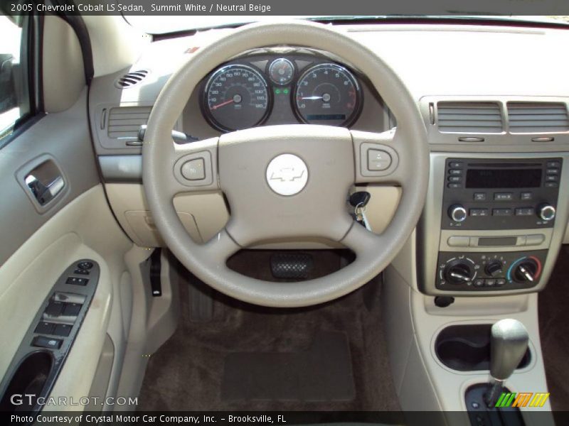 Summit White / Neutral Beige 2005 Chevrolet Cobalt LS Sedan