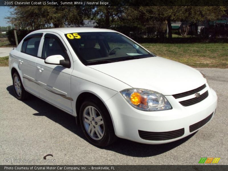 Summit White / Neutral Beige 2005 Chevrolet Cobalt LS Sedan