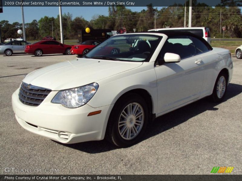 Stone White / Dark Slate Gray 2009 Chrysler Sebring Touring Convertible