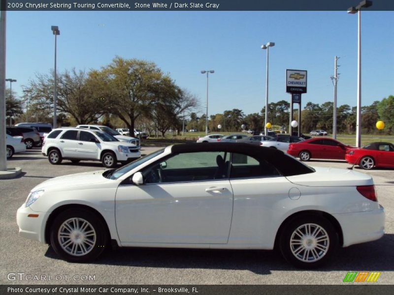 Stone White / Dark Slate Gray 2009 Chrysler Sebring Touring Convertible