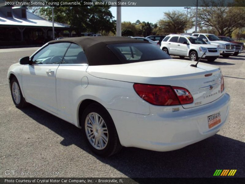 Stone White / Dark Slate Gray 2009 Chrysler Sebring Touring Convertible