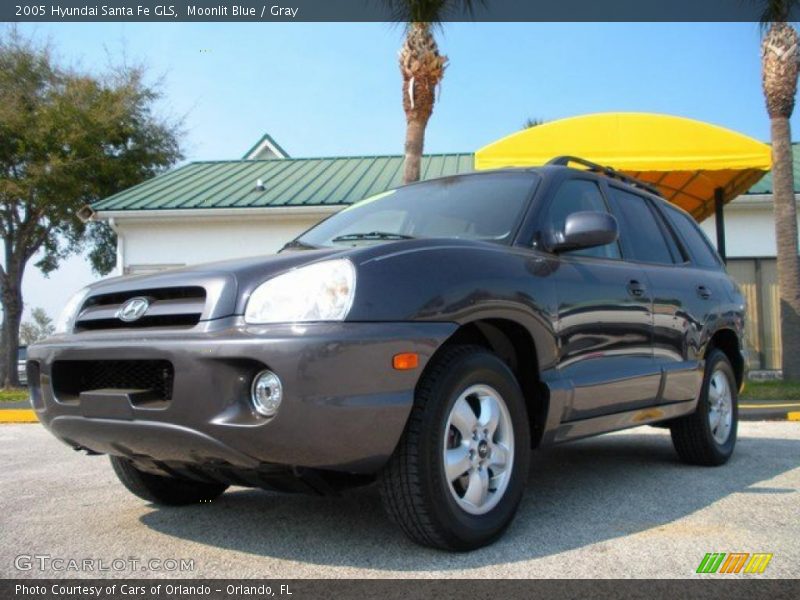 Moonlit Blue / Gray 2005 Hyundai Santa Fe GLS