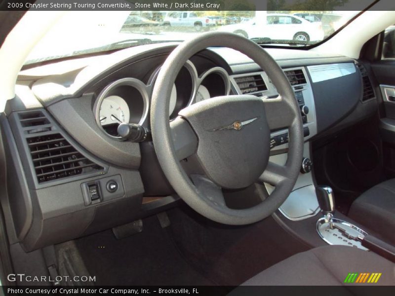 Stone White / Dark Slate Gray 2009 Chrysler Sebring Touring Convertible