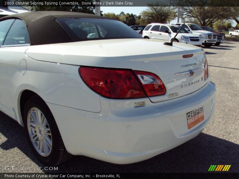 Stone White / Dark Slate Gray 2009 Chrysler Sebring Touring Convertible