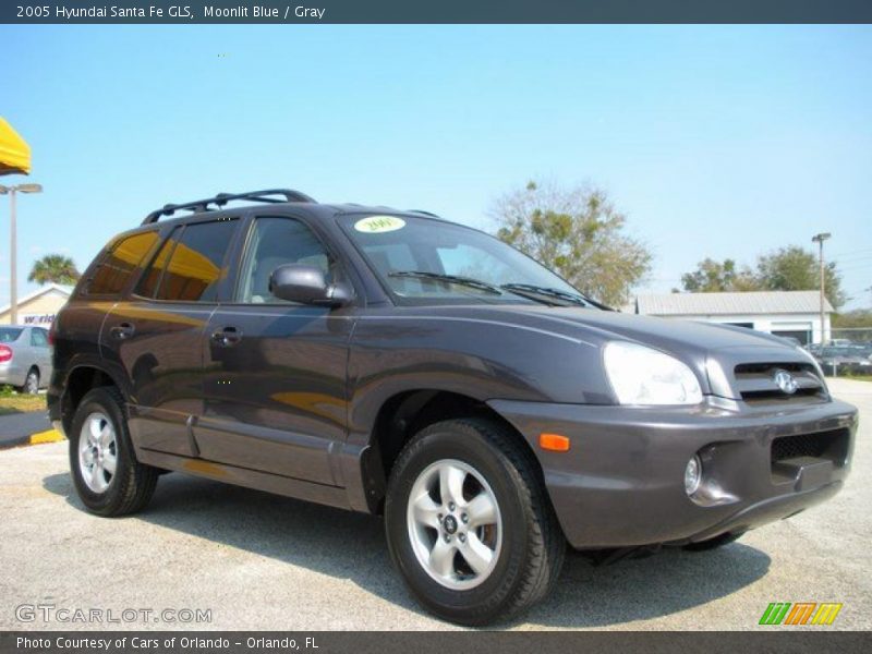 Moonlit Blue / Gray 2005 Hyundai Santa Fe GLS