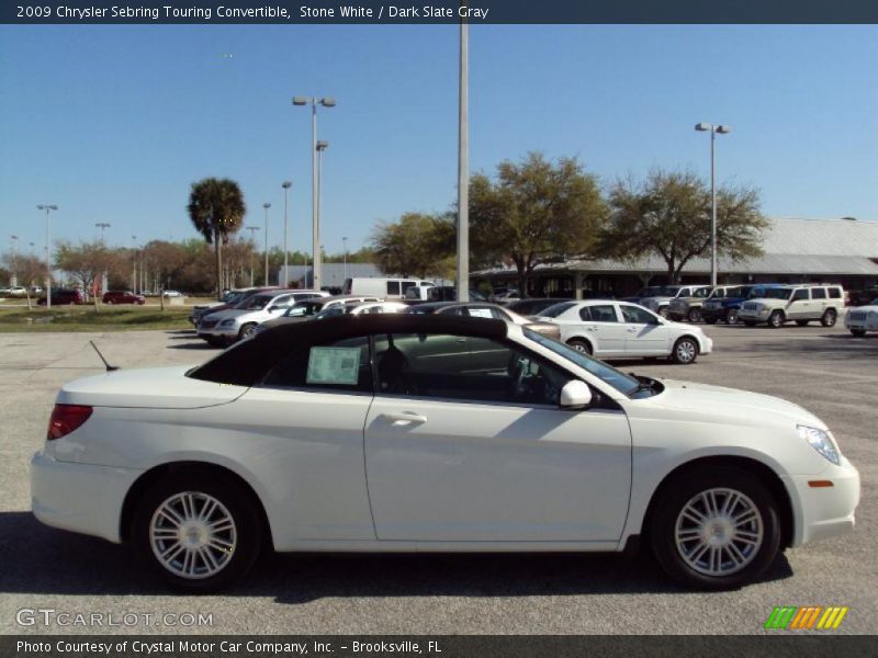 Stone White / Dark Slate Gray 2009 Chrysler Sebring Touring Convertible