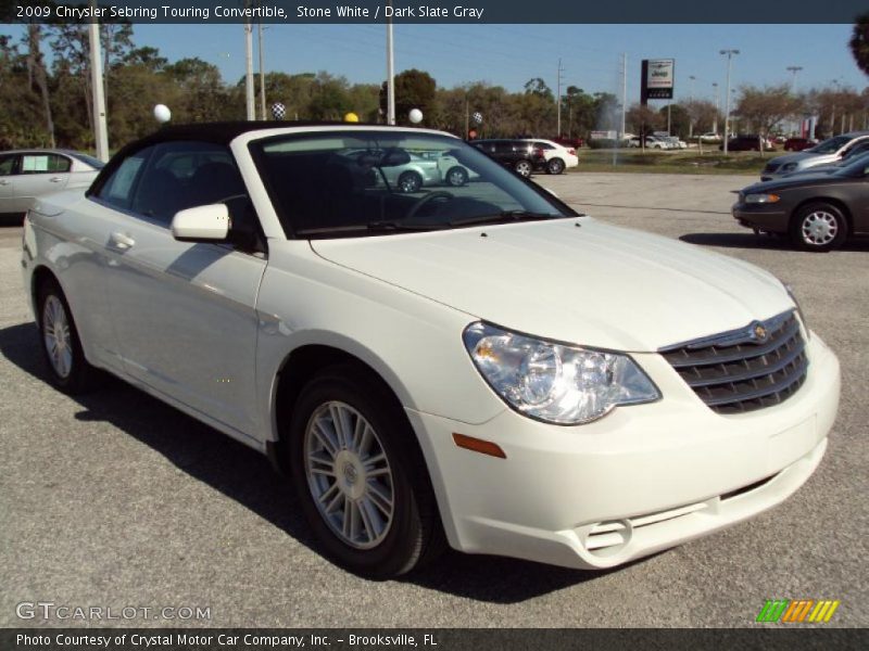 Stone White / Dark Slate Gray 2009 Chrysler Sebring Touring Convertible