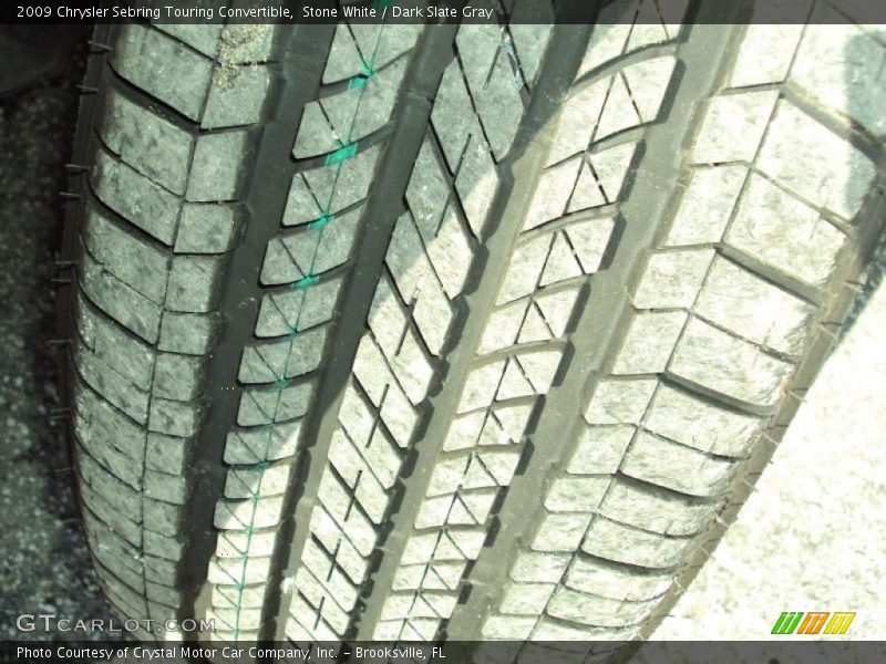 Stone White / Dark Slate Gray 2009 Chrysler Sebring Touring Convertible