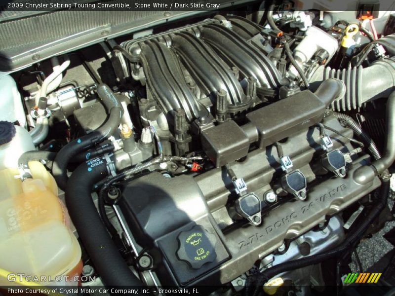 Stone White / Dark Slate Gray 2009 Chrysler Sebring Touring Convertible