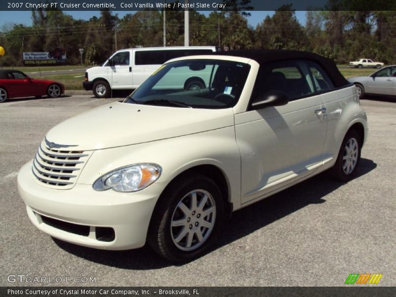 Cool Vanilla White / Pastel Slate Gray 2007 Chrysler PT Cruiser Convertible