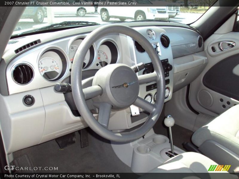 Cool Vanilla White / Pastel Slate Gray 2007 Chrysler PT Cruiser Convertible