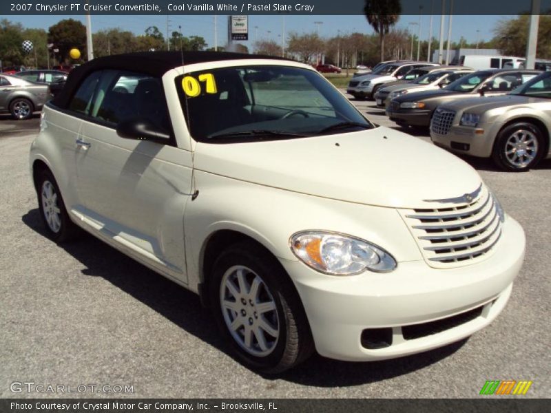 Cool Vanilla White / Pastel Slate Gray 2007 Chrysler PT Cruiser Convertible