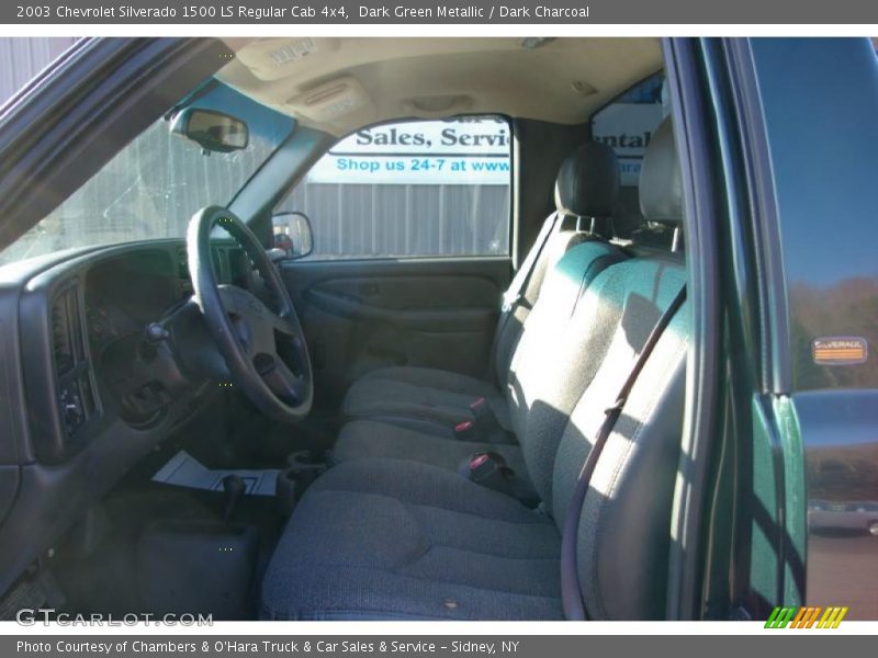 Dark Green Metallic / Dark Charcoal 2003 Chevrolet Silverado 1500 LS Regular Cab 4x4