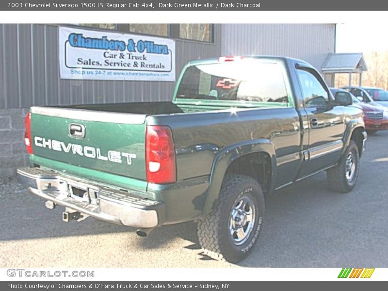 Dark Green Metallic / Dark Charcoal 2003 Chevrolet Silverado 1500 LS Regular Cab 4x4