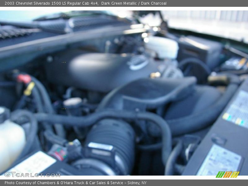 Dark Green Metallic / Dark Charcoal 2003 Chevrolet Silverado 1500 LS Regular Cab 4x4