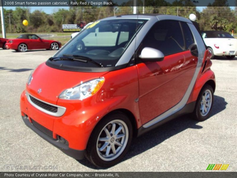 Rally Red / Design Black 2008 Smart fortwo passion cabriolet