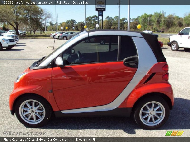 Rally Red / Design Black 2008 Smart fortwo passion cabriolet