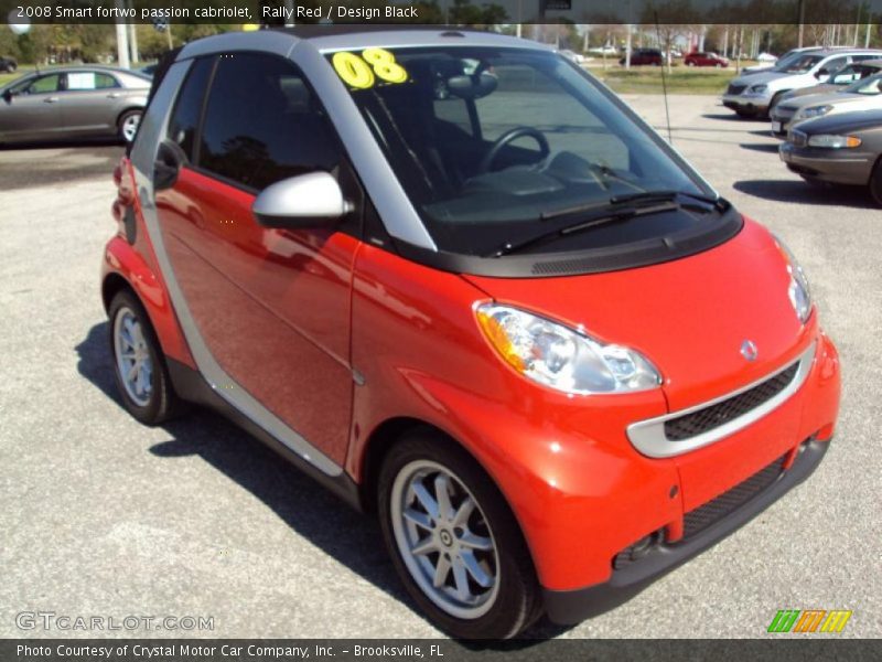 Rally Red / Design Black 2008 Smart fortwo passion cabriolet