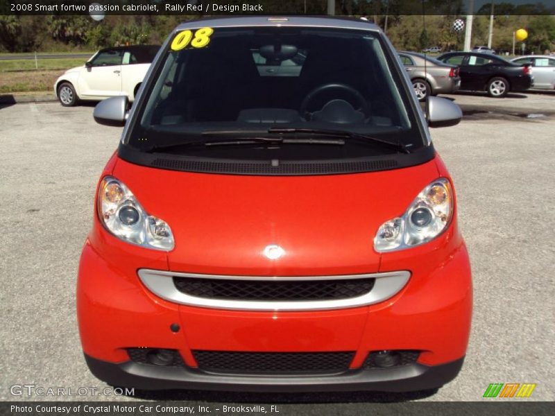 Rally Red / Design Black 2008 Smart fortwo passion cabriolet