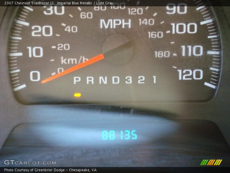 Imperial Blue Metallic / Light Gray 2007 Chevrolet TrailBlazer LS