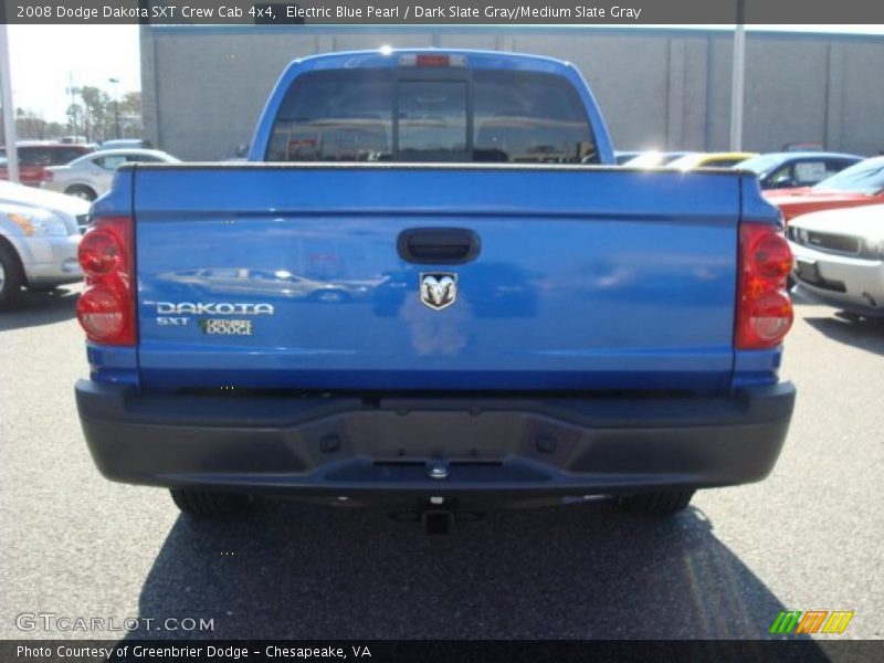 Electric Blue Pearl / Dark Slate Gray/Medium Slate Gray 2008 Dodge Dakota SXT Crew Cab 4x4