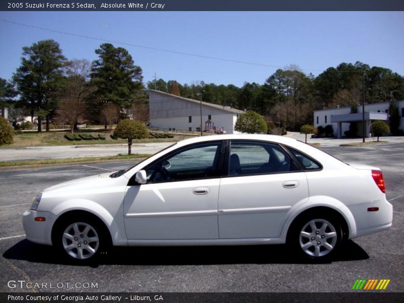 Absolute White / Gray 2005 Suzuki Forenza S Sedan