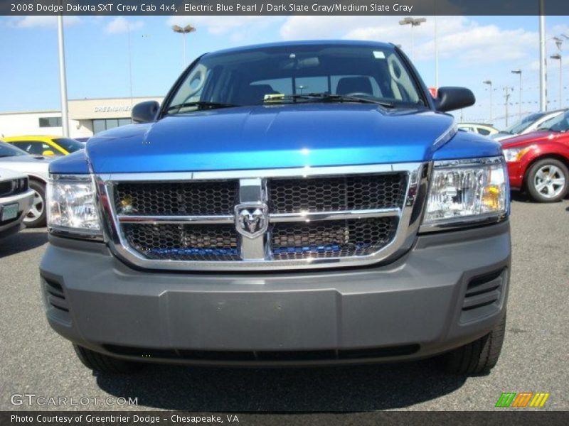 Electric Blue Pearl / Dark Slate Gray/Medium Slate Gray 2008 Dodge Dakota SXT Crew Cab 4x4
