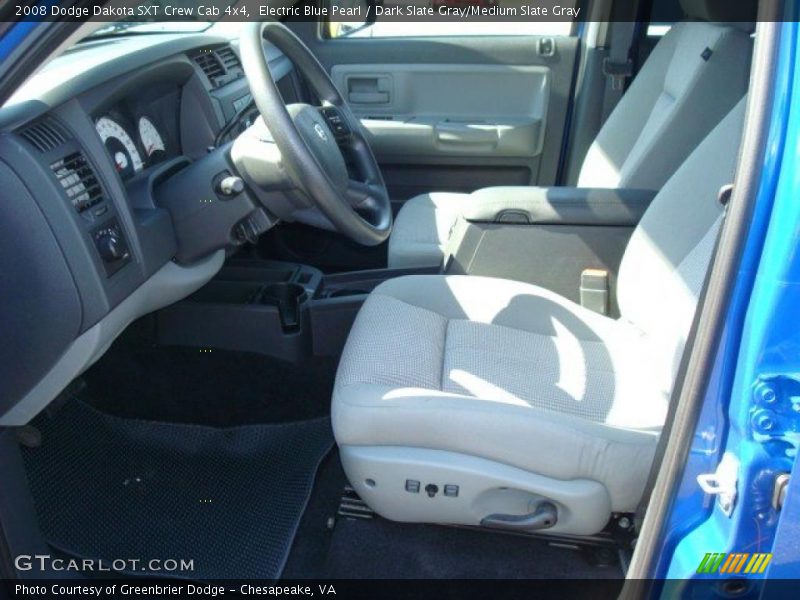 Electric Blue Pearl / Dark Slate Gray/Medium Slate Gray 2008 Dodge Dakota SXT Crew Cab 4x4