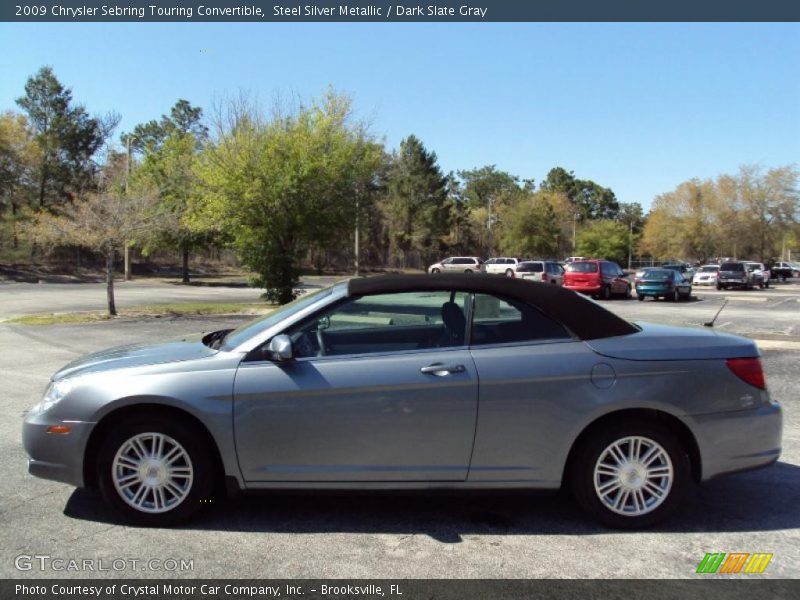 Steel Silver Metallic / Dark Slate Gray 2009 Chrysler Sebring Touring Convertible