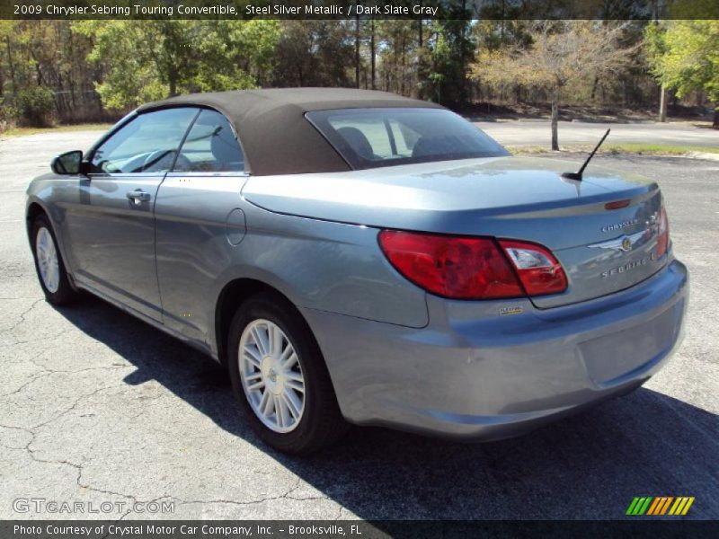 Steel Silver Metallic / Dark Slate Gray 2009 Chrysler Sebring Touring Convertible