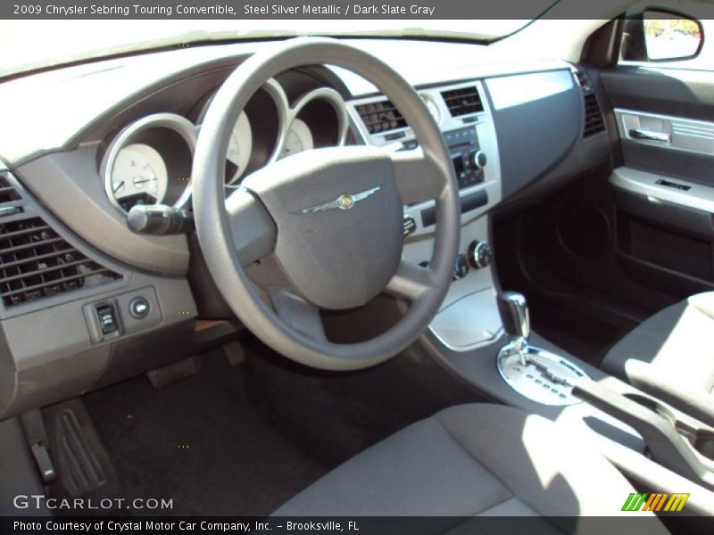 Steel Silver Metallic / Dark Slate Gray 2009 Chrysler Sebring Touring Convertible