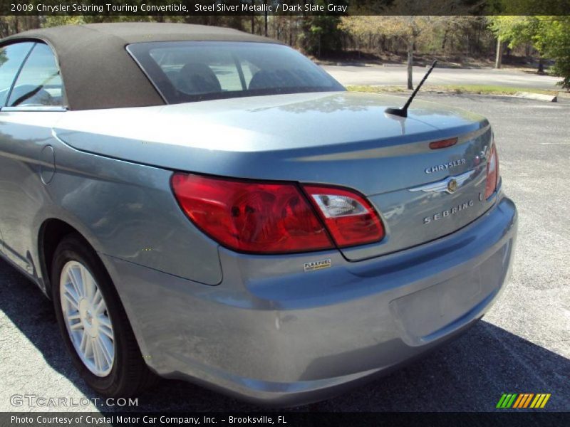 Steel Silver Metallic / Dark Slate Gray 2009 Chrysler Sebring Touring Convertible