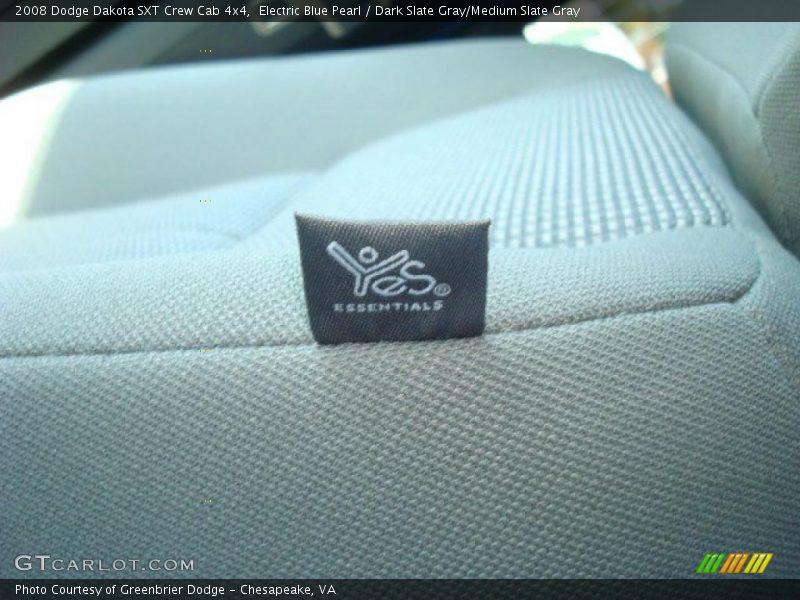 Electric Blue Pearl / Dark Slate Gray/Medium Slate Gray 2008 Dodge Dakota SXT Crew Cab 4x4