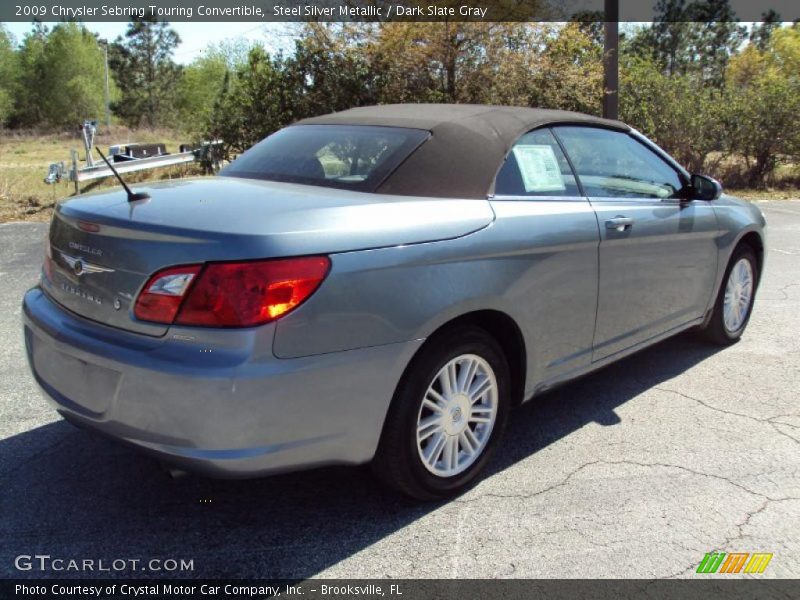 Steel Silver Metallic / Dark Slate Gray 2009 Chrysler Sebring Touring Convertible