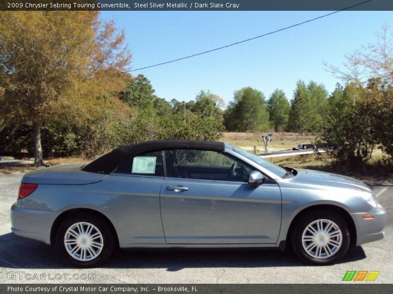 Steel Silver Metallic / Dark Slate Gray 2009 Chrysler Sebring Touring Convertible