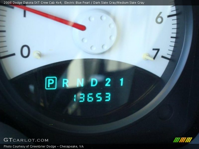 Electric Blue Pearl / Dark Slate Gray/Medium Slate Gray 2008 Dodge Dakota SXT Crew Cab 4x4