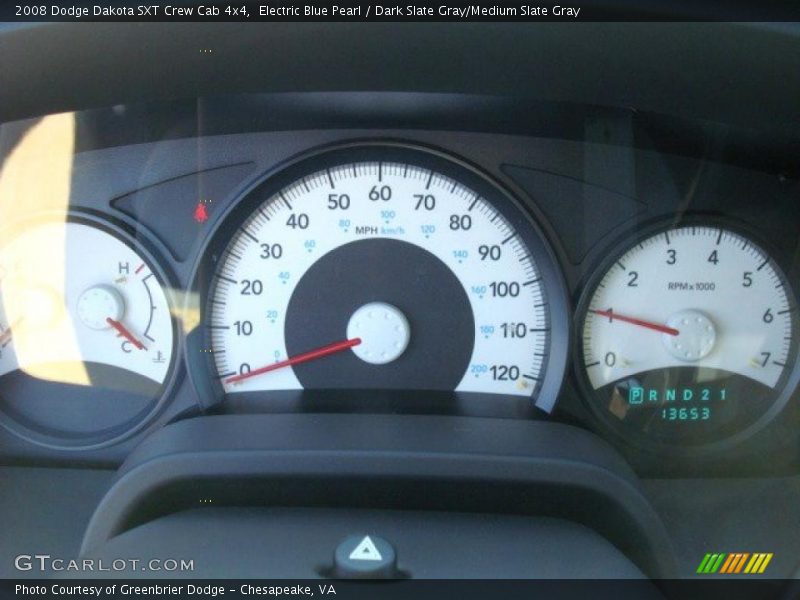 Electric Blue Pearl / Dark Slate Gray/Medium Slate Gray 2008 Dodge Dakota SXT Crew Cab 4x4