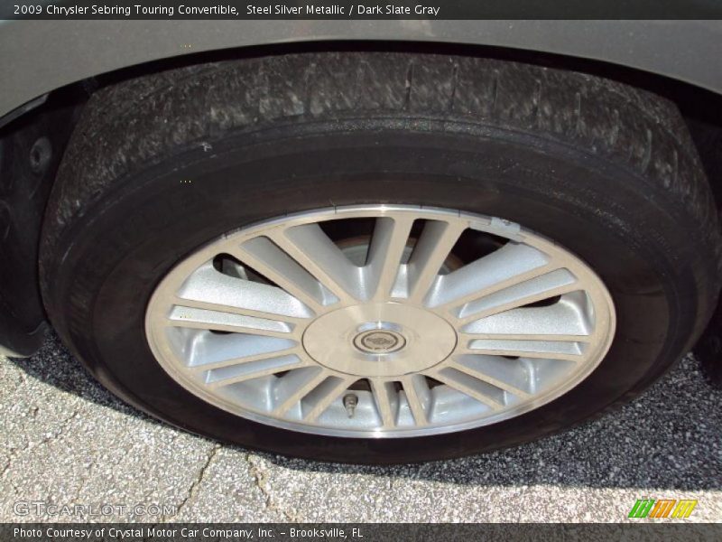 Steel Silver Metallic / Dark Slate Gray 2009 Chrysler Sebring Touring Convertible
