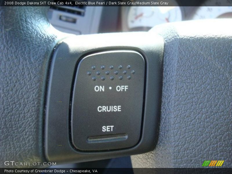 Electric Blue Pearl / Dark Slate Gray/Medium Slate Gray 2008 Dodge Dakota SXT Crew Cab 4x4