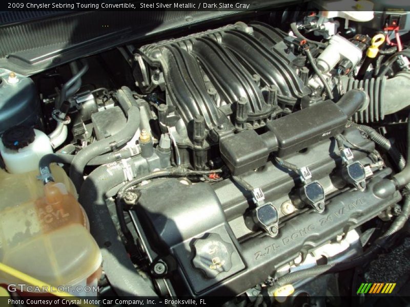 Steel Silver Metallic / Dark Slate Gray 2009 Chrysler Sebring Touring Convertible
