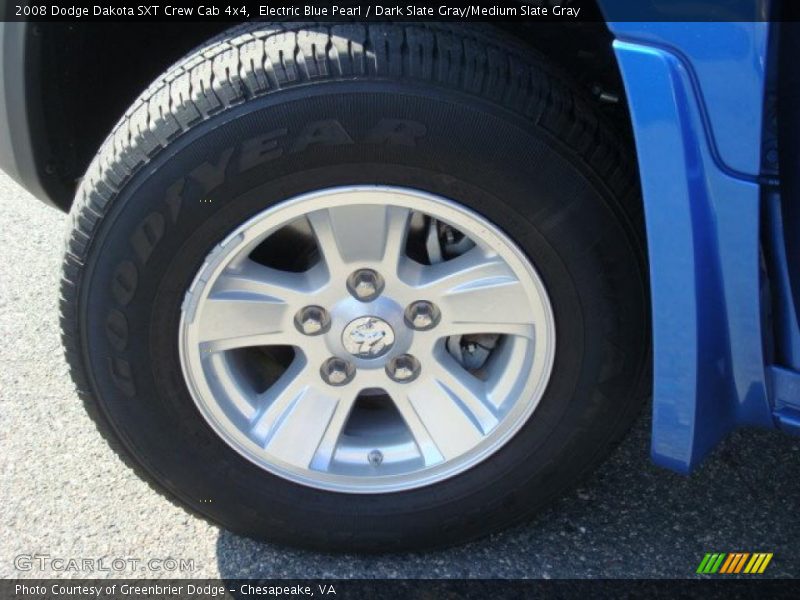 Electric Blue Pearl / Dark Slate Gray/Medium Slate Gray 2008 Dodge Dakota SXT Crew Cab 4x4