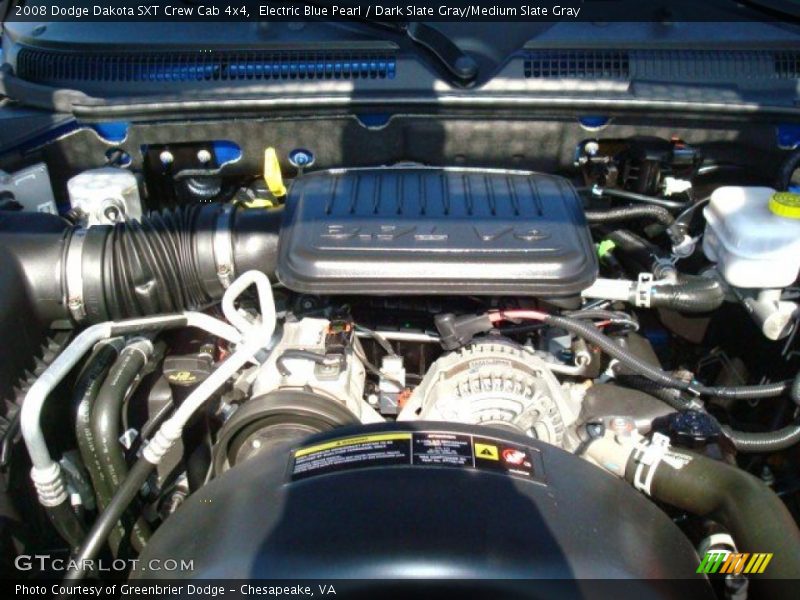 Electric Blue Pearl / Dark Slate Gray/Medium Slate Gray 2008 Dodge Dakota SXT Crew Cab 4x4